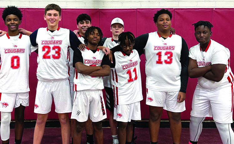 (Courtesy Photo) Back row, from left: Raymond Solis, Jackson Peed Front row, from left: Lathan Patterson, Zane Ferguson, Don’Trae Dunn, Lonnie Williams, Dallas Lowe, Zacharia Keith