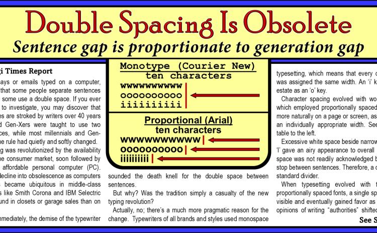 Double Spacing Is Obsolete