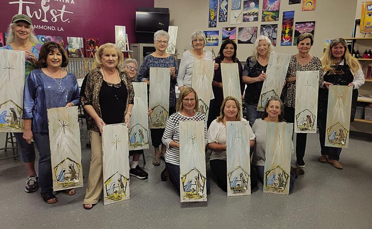 L to R: standing/ sitting - Jean Hebert, Susan Melancon, Pam Villagran, Maureen Felder, Sue Nelson, guest Lucie Hanewinkel, Gloria Messenger, Jamie McDonald, Karen Moran, guest Jeannie Luckett Kneeling - Gwen Domiano, Julie Desselles, Lynn Garro Not pictured - Jean Johnson (Courtesy Photo)