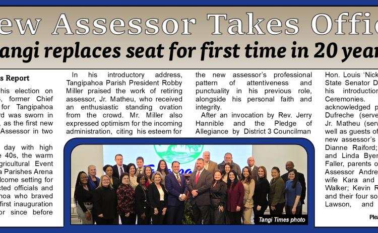 New Assessor Takes Office Tangi replaces seat for first time in 20 years