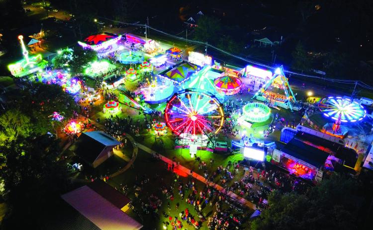 The Strawberry Festival’s brilliant nocturnal glow (Photo Courtesy of Jody Borne)