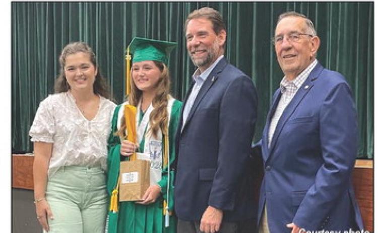 L to R: Victoria Kinchen, 2014 recipient; Callie Arthur, 2025 recipient; Tony Guagliardo III; Tony Guagliardo Jr.