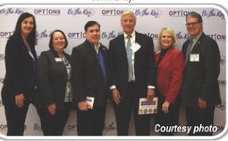 Pictured From Left to Right: State Representative Kim Coates, Carrie Mercke, OPTIONS President and CEO, State Representative Nicholas Muscarello, Gary Gambel, Event Sponsor, Sarah Mitchell, OPTIONS Board Chair and State Senator Bill Wheat.