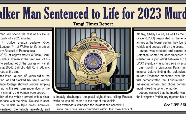 Walker Man Sentenced to Life for 2023 Murder